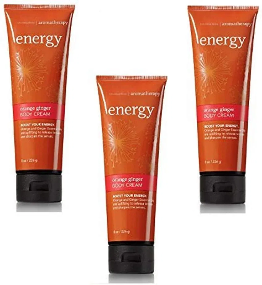 Крем для тела ароматерапия Orange Ginger Energy Bath & Body Works 3 шт 236.5 мл оранжевый