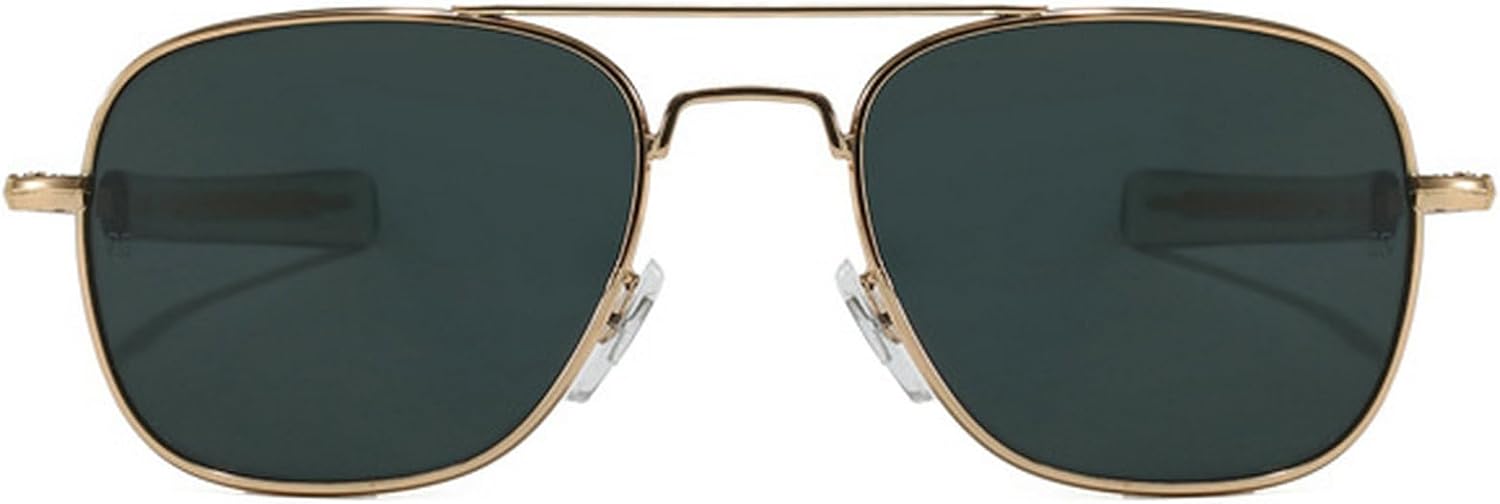 

Ретро-солнцезащитные очки с двойной перемычкой, квадратной формы, защита от УФ-излучения UV400, модные мужские поляризованные очки, стильные женские солнцезащитные очки-пилот mincl, Gold Gray