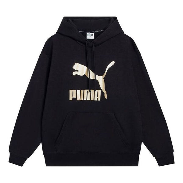 

Толстовка classics metallic regular fit hoodie 'black' Puma, черный