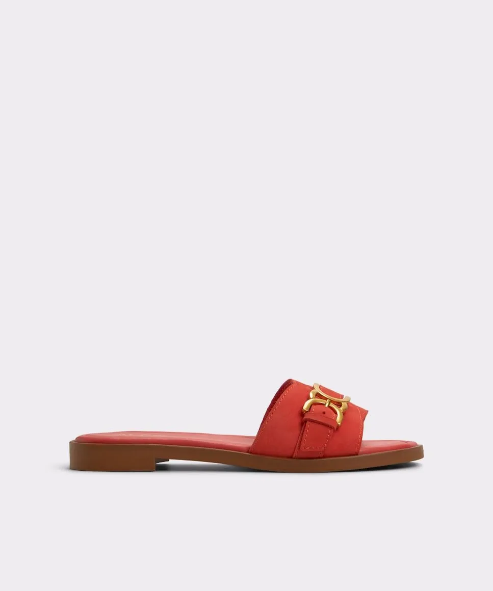 Женские сандалии на плоской подошве с круглым носком Aldo, красный