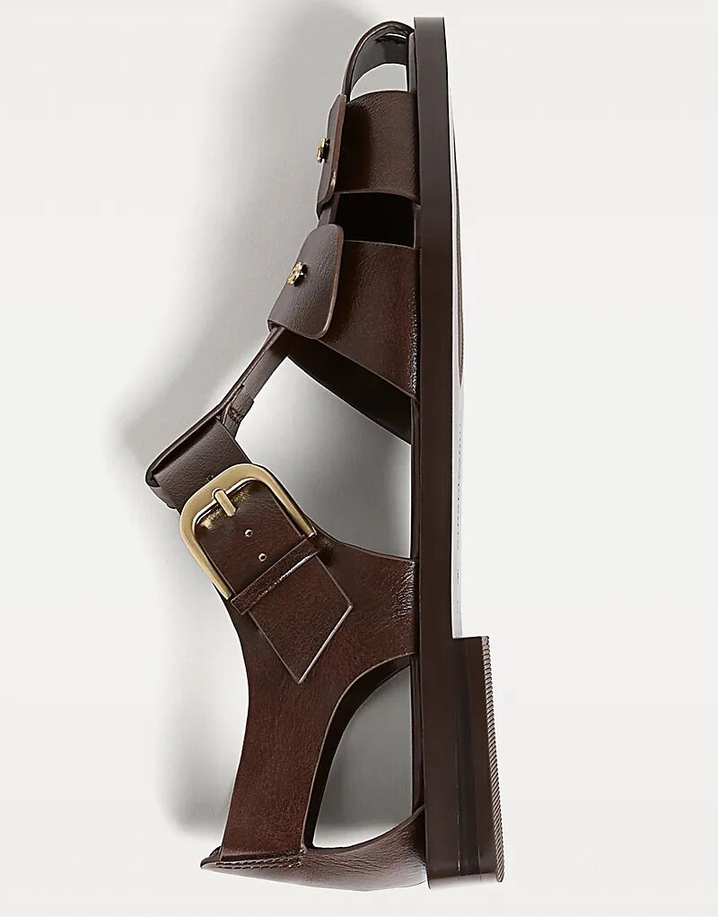 Туфли Stradivarius fishman с деталями коричневого цвета — фото 4