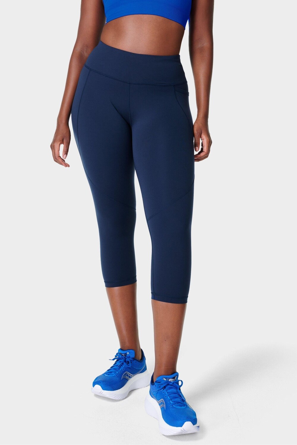 

Силовые спортивные леггинсы укороченного кроя Sweaty Betty, синий