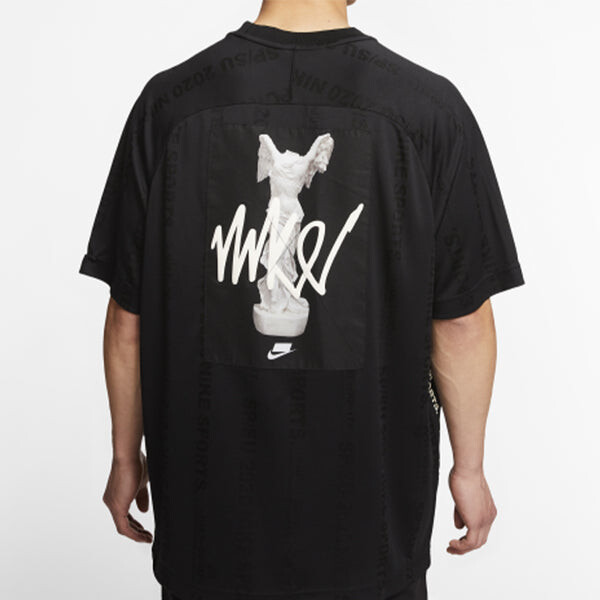 Футболка спортивная nsw flame logo print джерси Nike, черный — фото 4