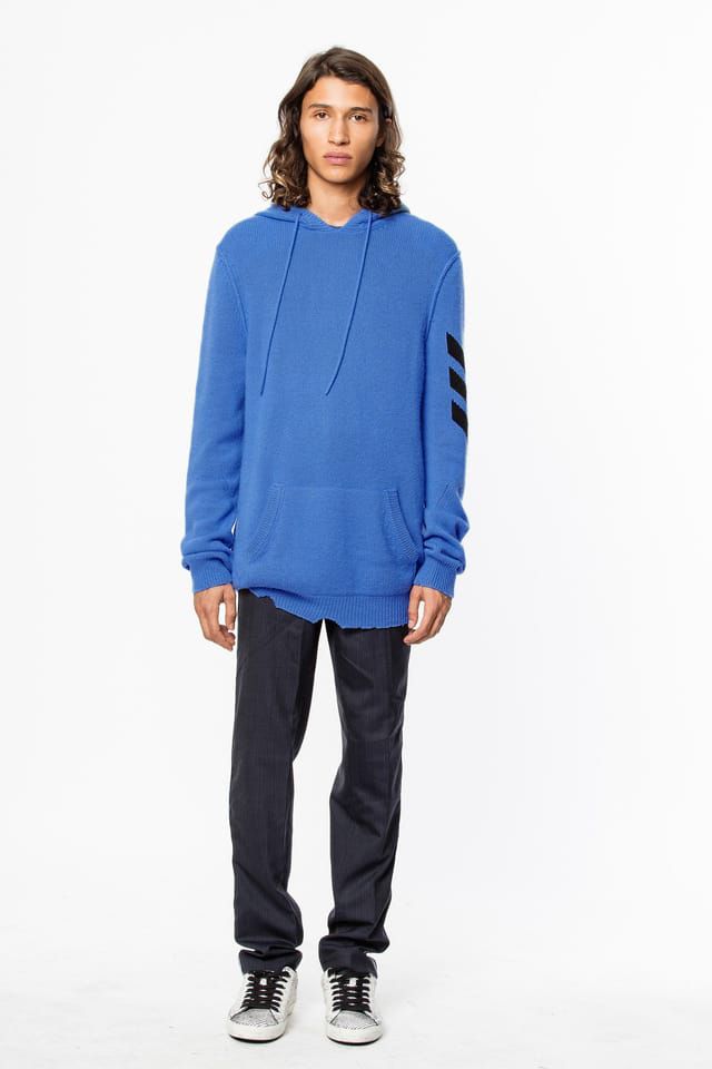 

Синий кашемировый мужской свитер Zadig & Voltaire