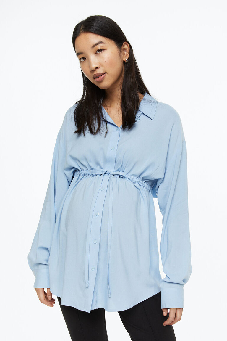 

Блузка с поясом H&M, синий