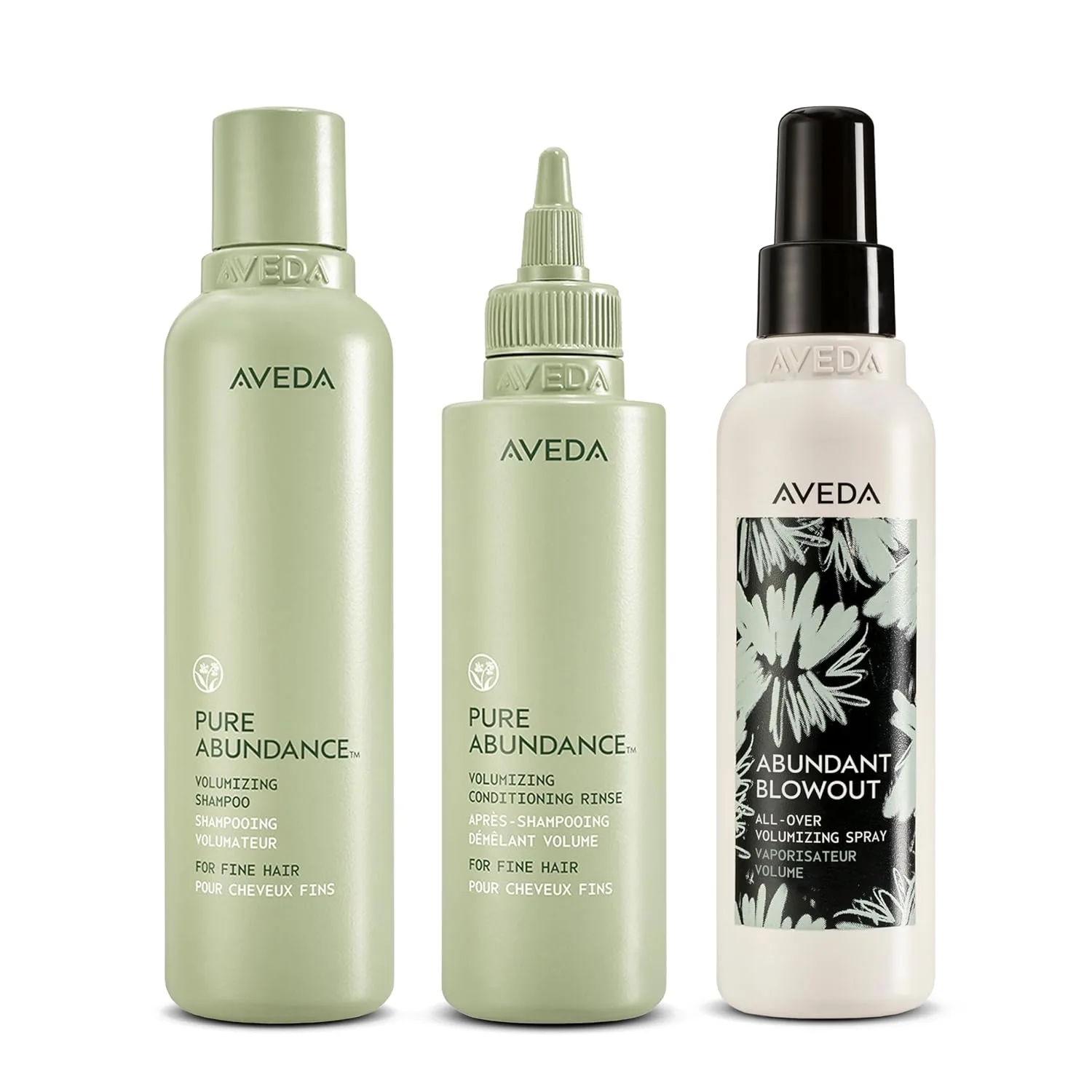 Набор Aveda Pure Abundance: шампунь для объема, кондиционер и Abundant Blowout, полный размер