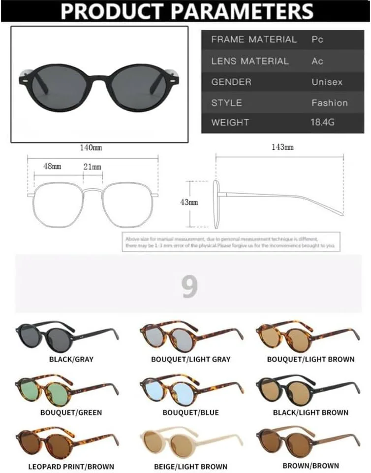 

Ретро-очки овальной формы для женщин, модные дизайнерские очки в маленькой оправе, очки для активного отдыха с защитой от УФ-излучения UV400 UJNHGQ, Black Gray