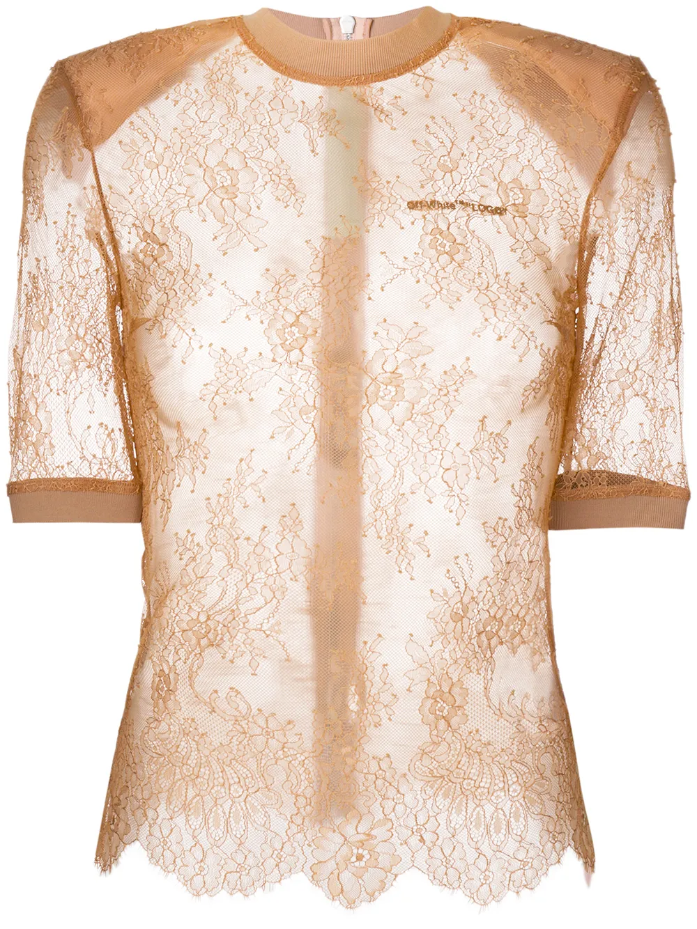 

Lace detailed top OFF-WHITE, нейтральный