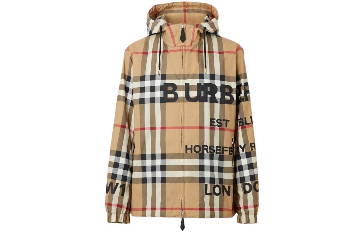 

Куртка с капюшоном из нейлона в клетку Horseferry Burberry, цвет Multicolor