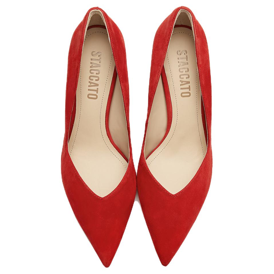 Melody Slim Heel Свадебные Туфли на Высоком Каблуке 8 см Женские Staccato, Розово-Красный — фото 4