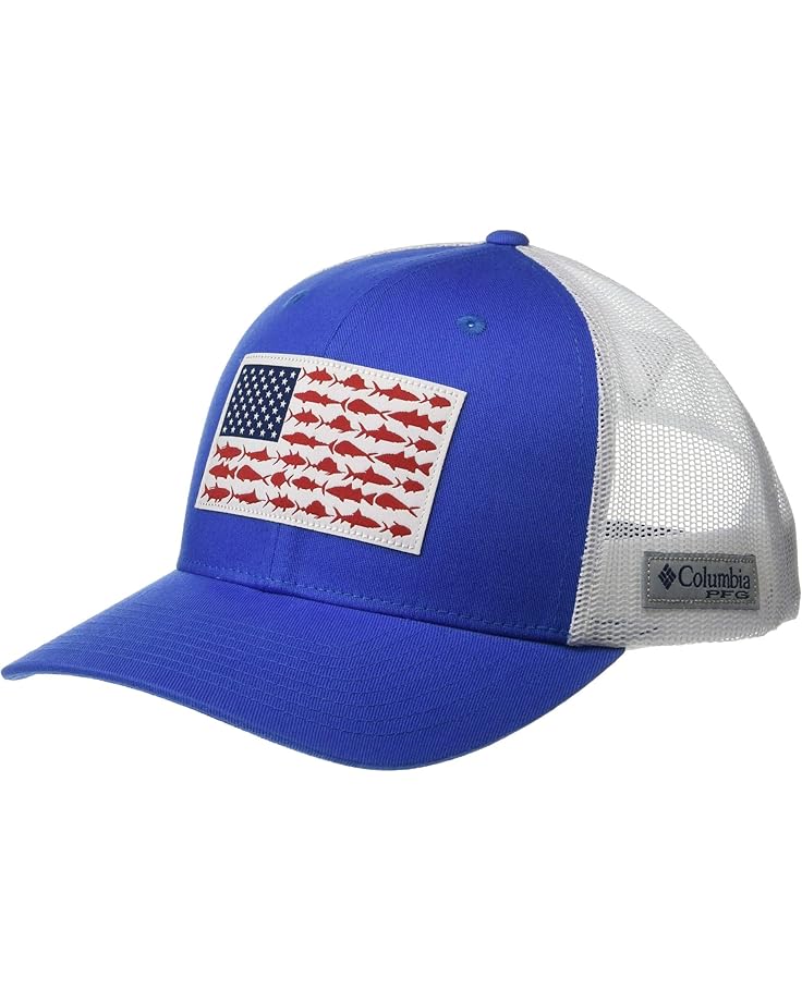 

Бейсболка Columbia PFG Mesh Snapback Fish Flag Ball Cap, цвет Vivid Blue/White