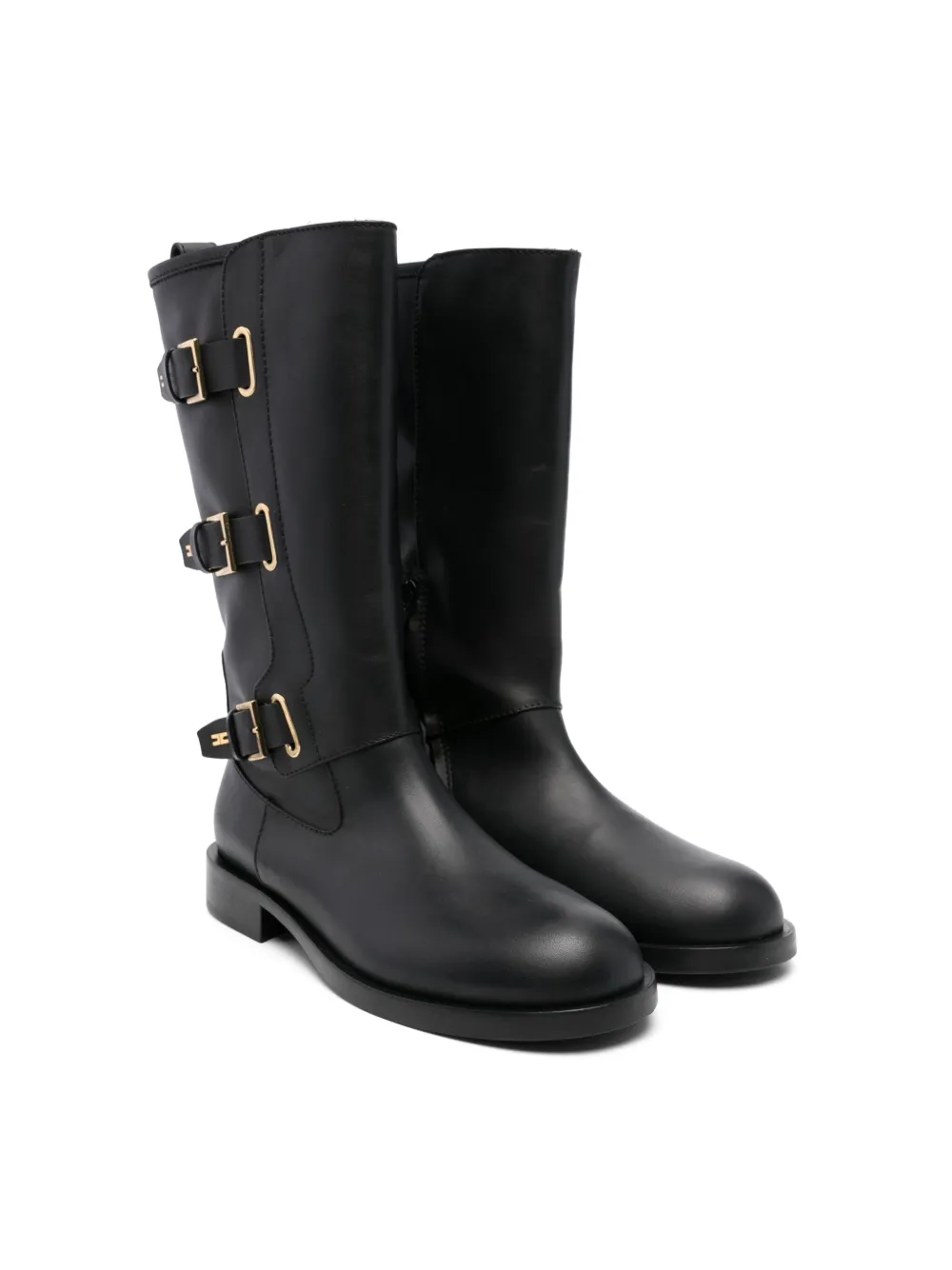 

Сапоги с пряжкой Elisabetta Franchi La Mia Bambina, черный