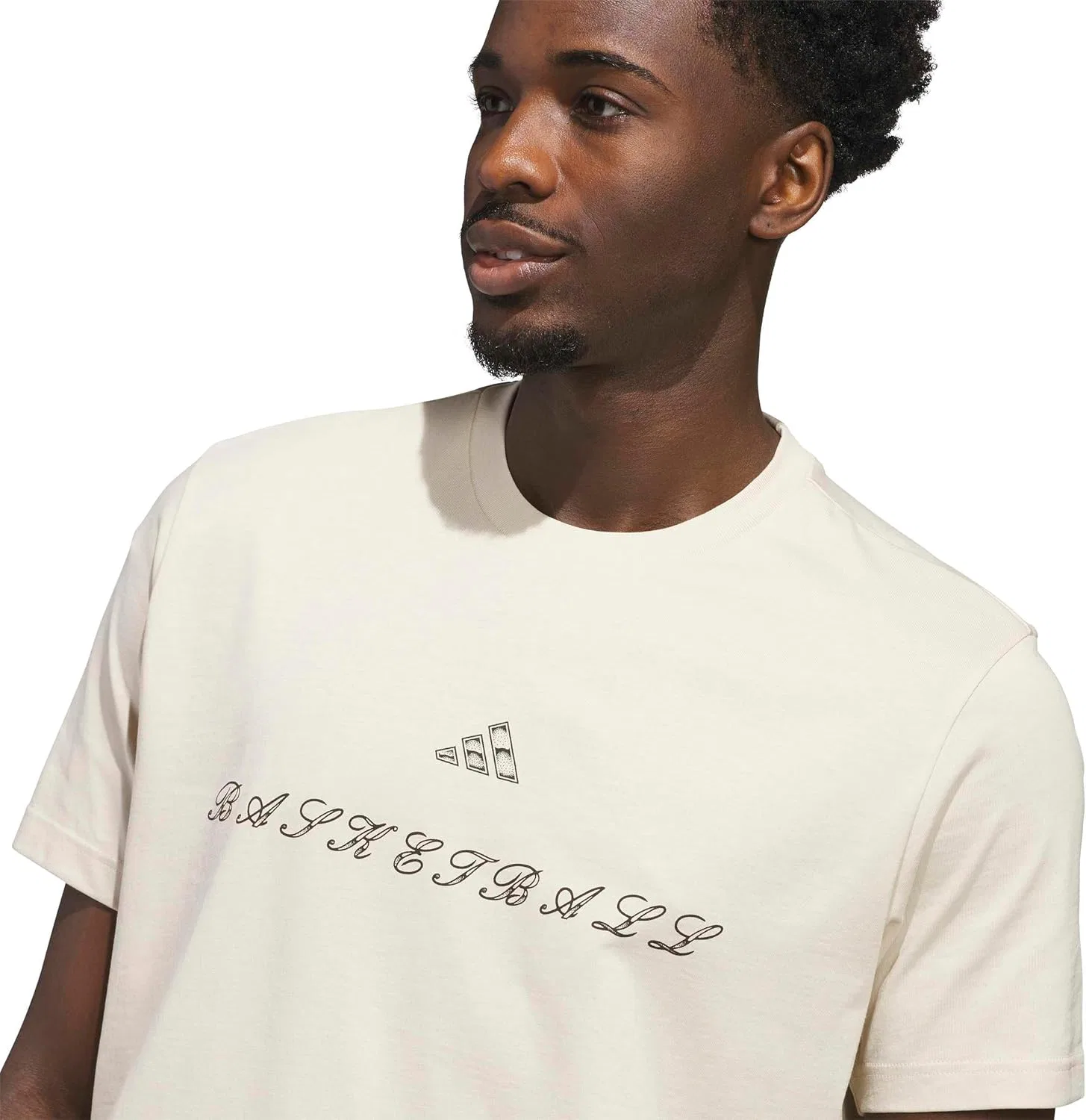 Футболка с баскетбольным принтом adidas, Crystal Linen — фото 4