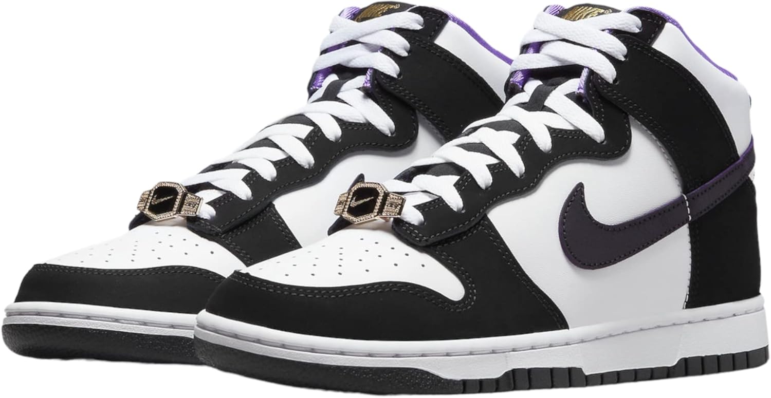 Кроссовки Nike Dunk High Black White (2021) Код модели: DD1399-105, Black White Actiongrape Black — фото 3