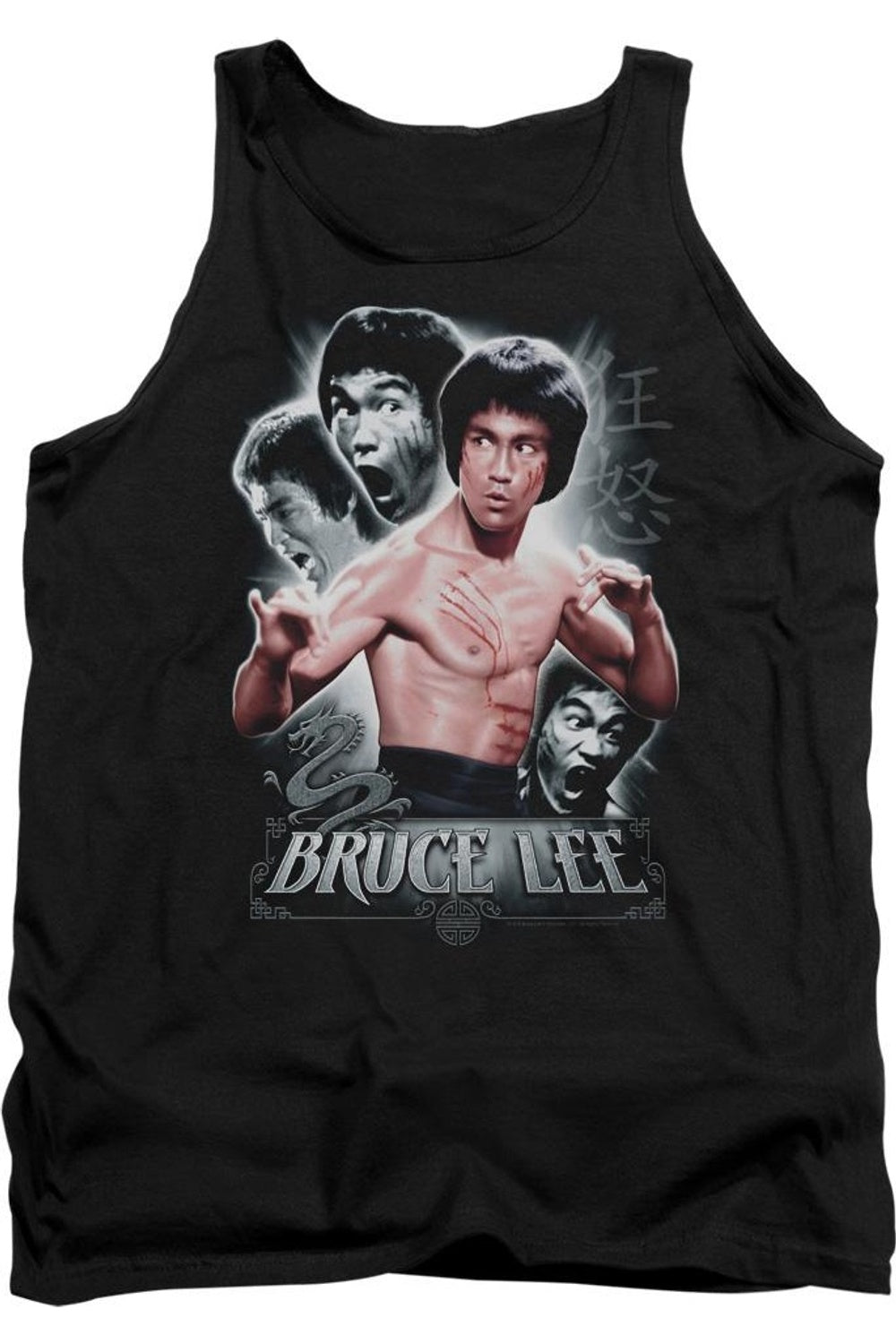 

Bruce Lee Inner Fury мужская майка Gildan, черный