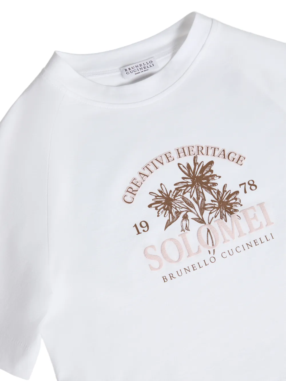 Футболка с принтом Brunello Cucinelli Kids, белый — фото 3