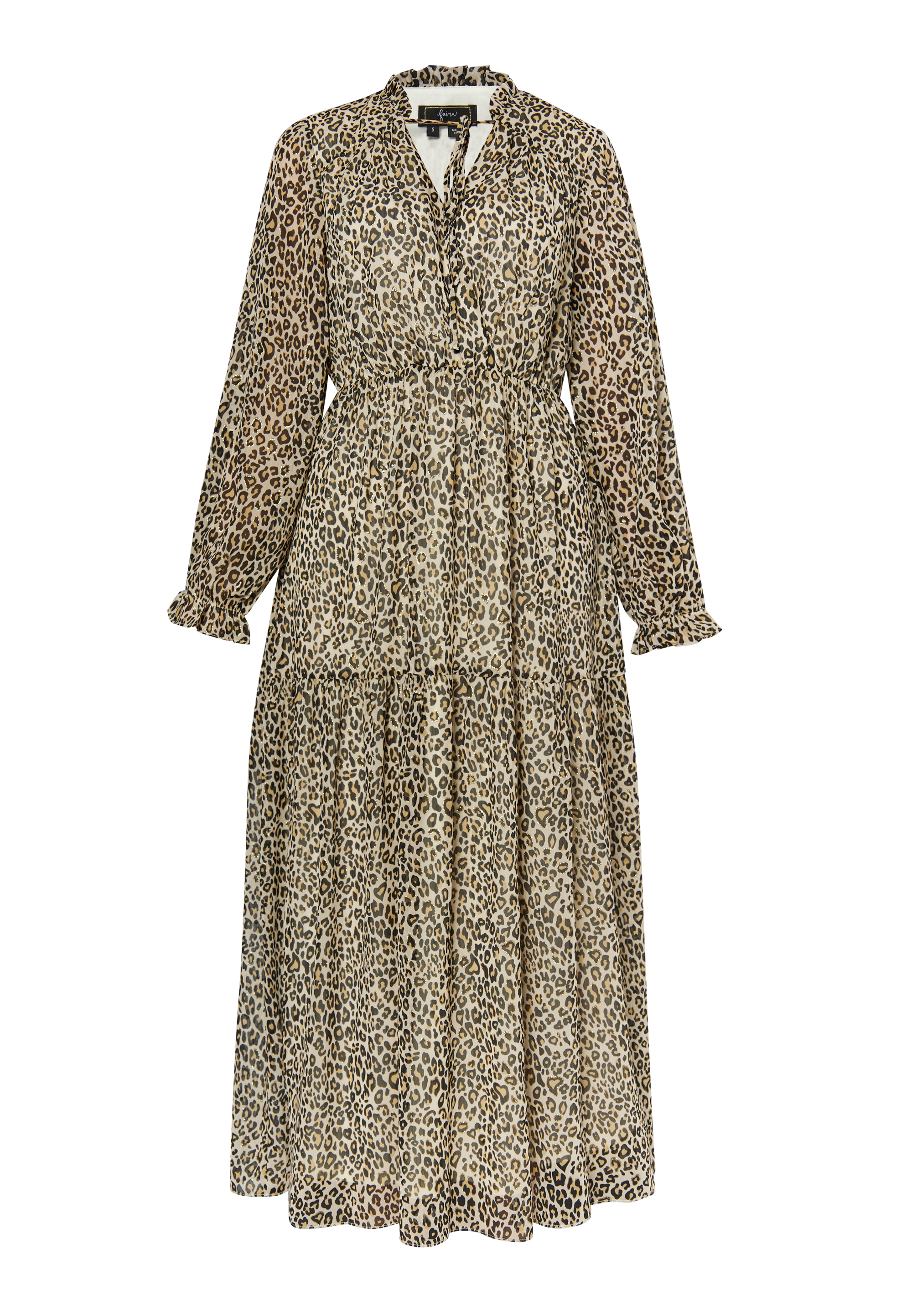 

Платье faina Maxi Mit Leoprint, цвет Hellbeige Mehrfarbig