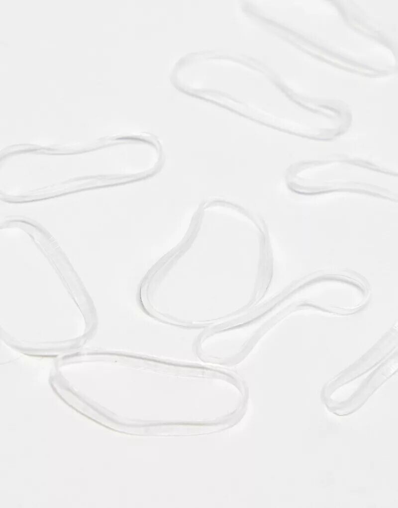Pieces – упаковка из 100 прозрачных эластичных резинок для волос — фото 3