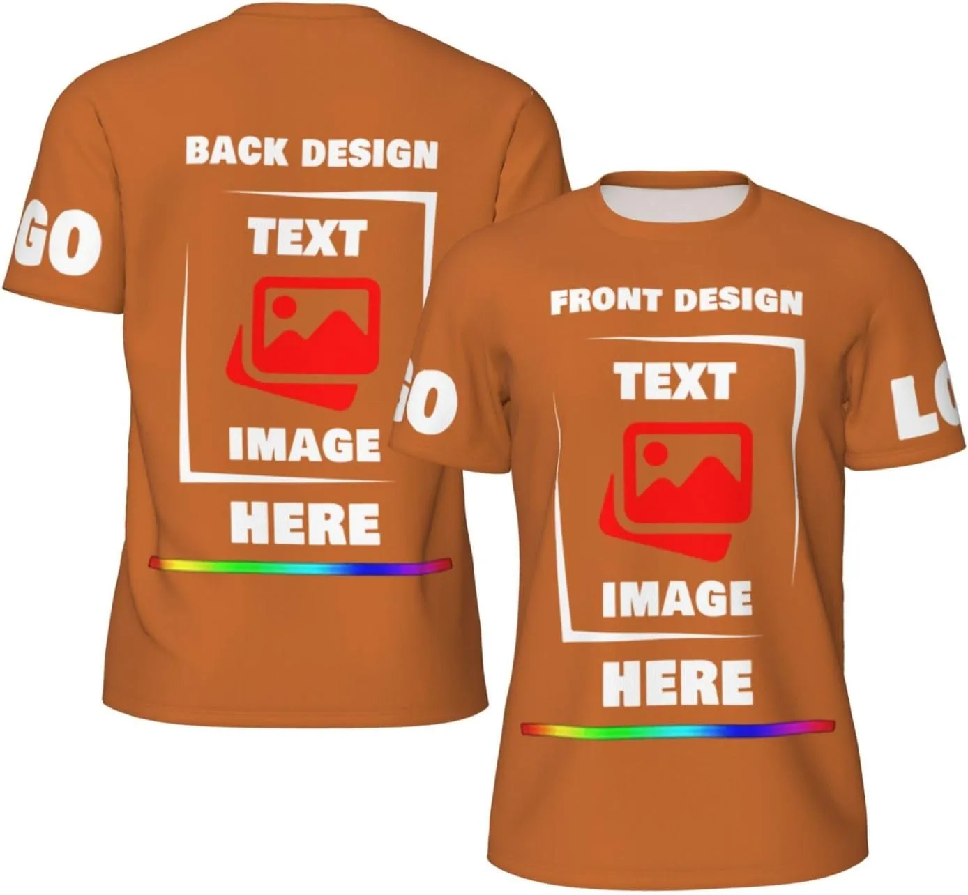 

Футболка Custom с нанесением текста и фото