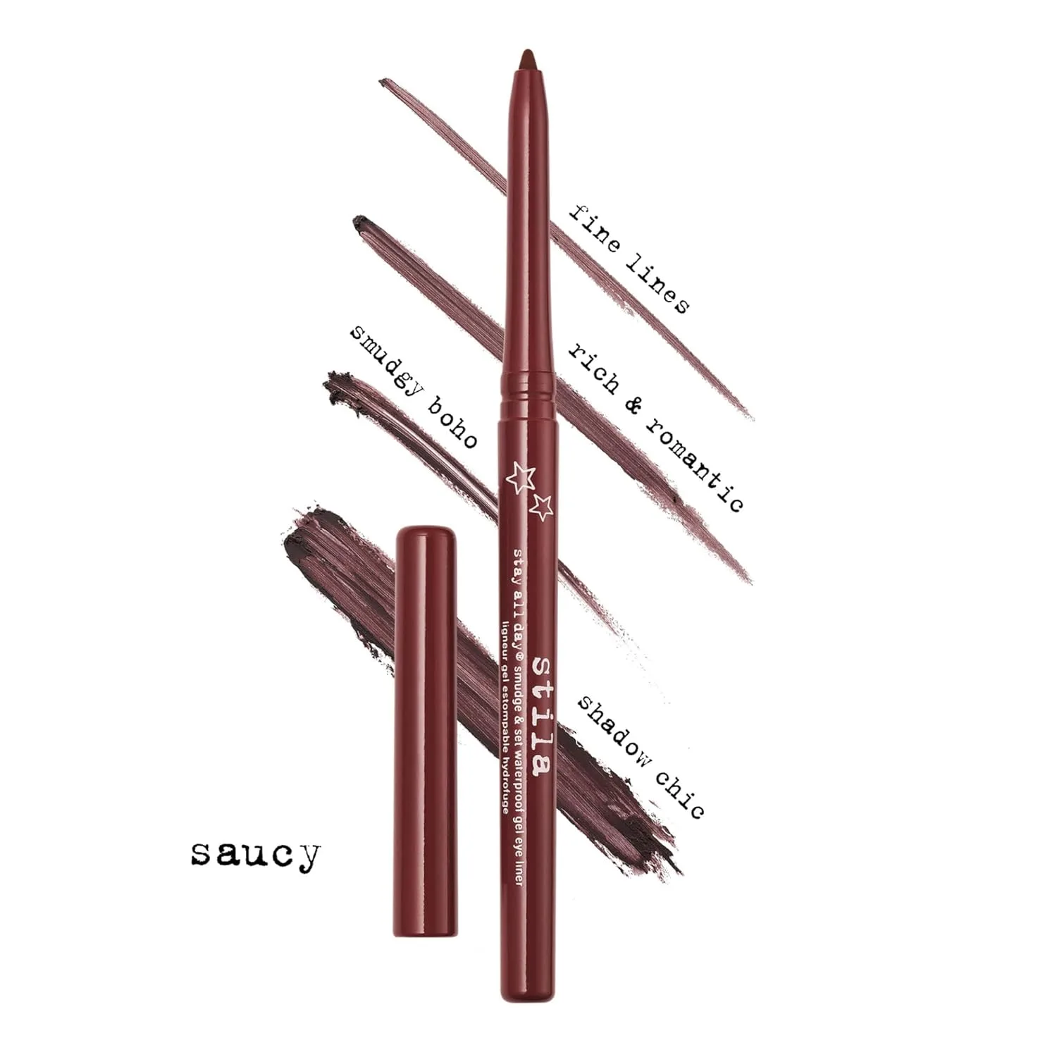 Stila Stay All Day Smudge & Set Waterproof Gel Liner, гелевый карандаш для подводки, стойкость 12 часов, Saucy — фото 3