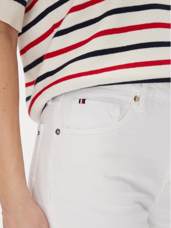 Джинсовые шорты обычного кроя Dnm Straight Short Rw White WW0WW45924 Tommy Hilfiger, белый — фото 4