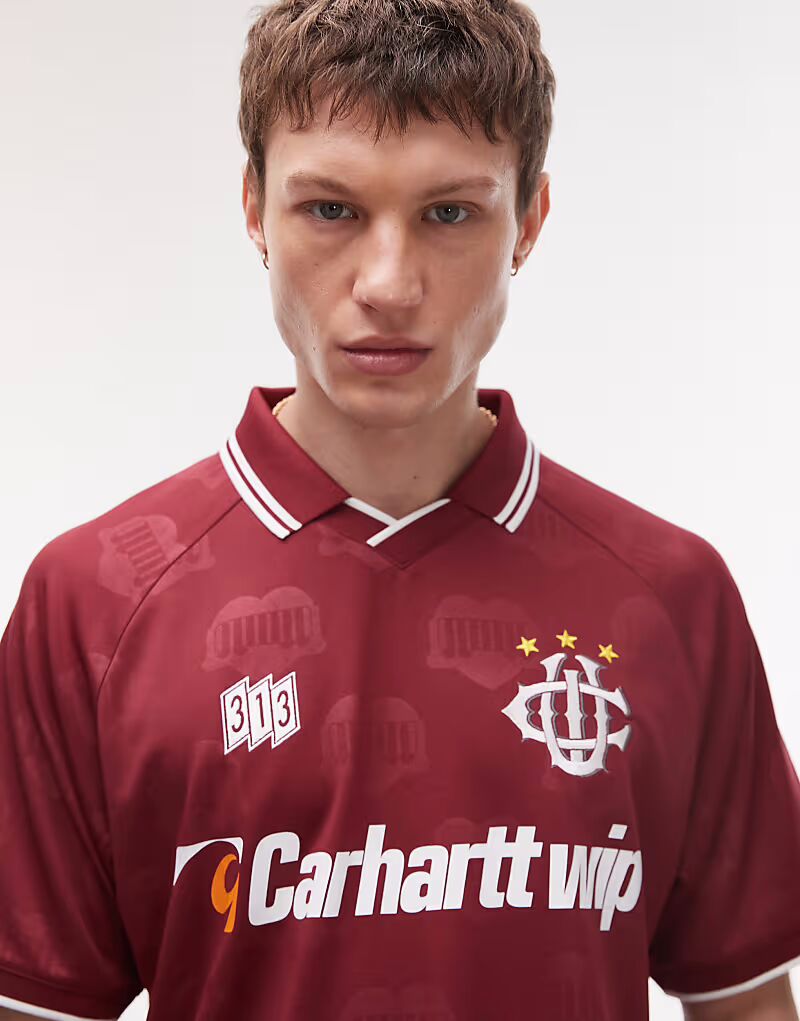 

Футболка Carhartt WIP в бордовом цвете