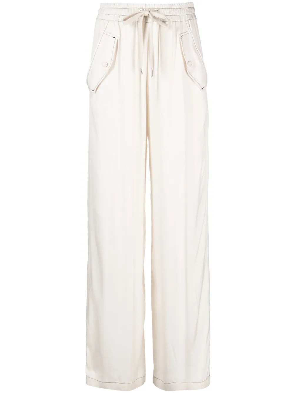 

Брюки палаццо Perdono средней посадки Pinko, белый