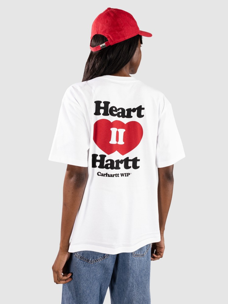 

Футболка Carhartt WIP Heart II Hartt T-Shirt, white, Белый, Футболка Carhartt WIP Heart II Hartt T-Shirt, white
