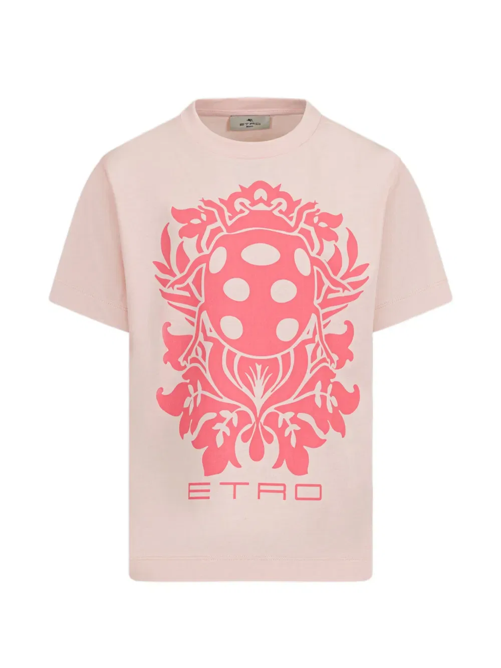 Футболка с нанесенным принтом Etro Kids, розовый