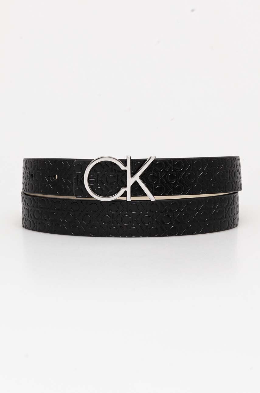 

Двусторонний кожаный ремень Calvin Klein, черный