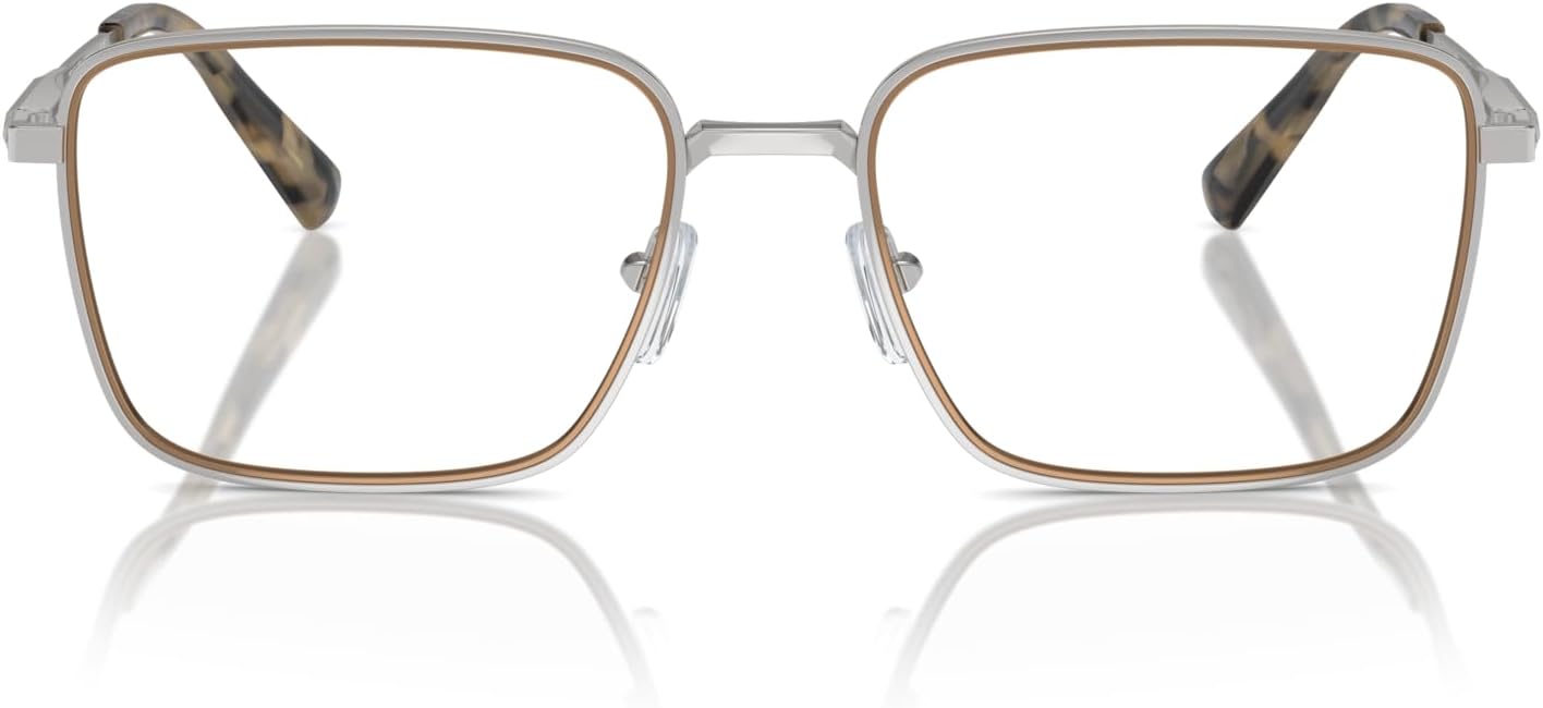 

Michael Kors Men's Mk3079 Méribel прямоугольные оправы для очков, Shiny Silver/Demo Lens