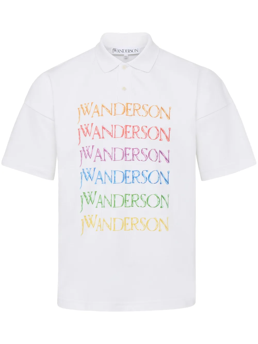 

Рубашка поло с логотипом JW ANDERSON, белый