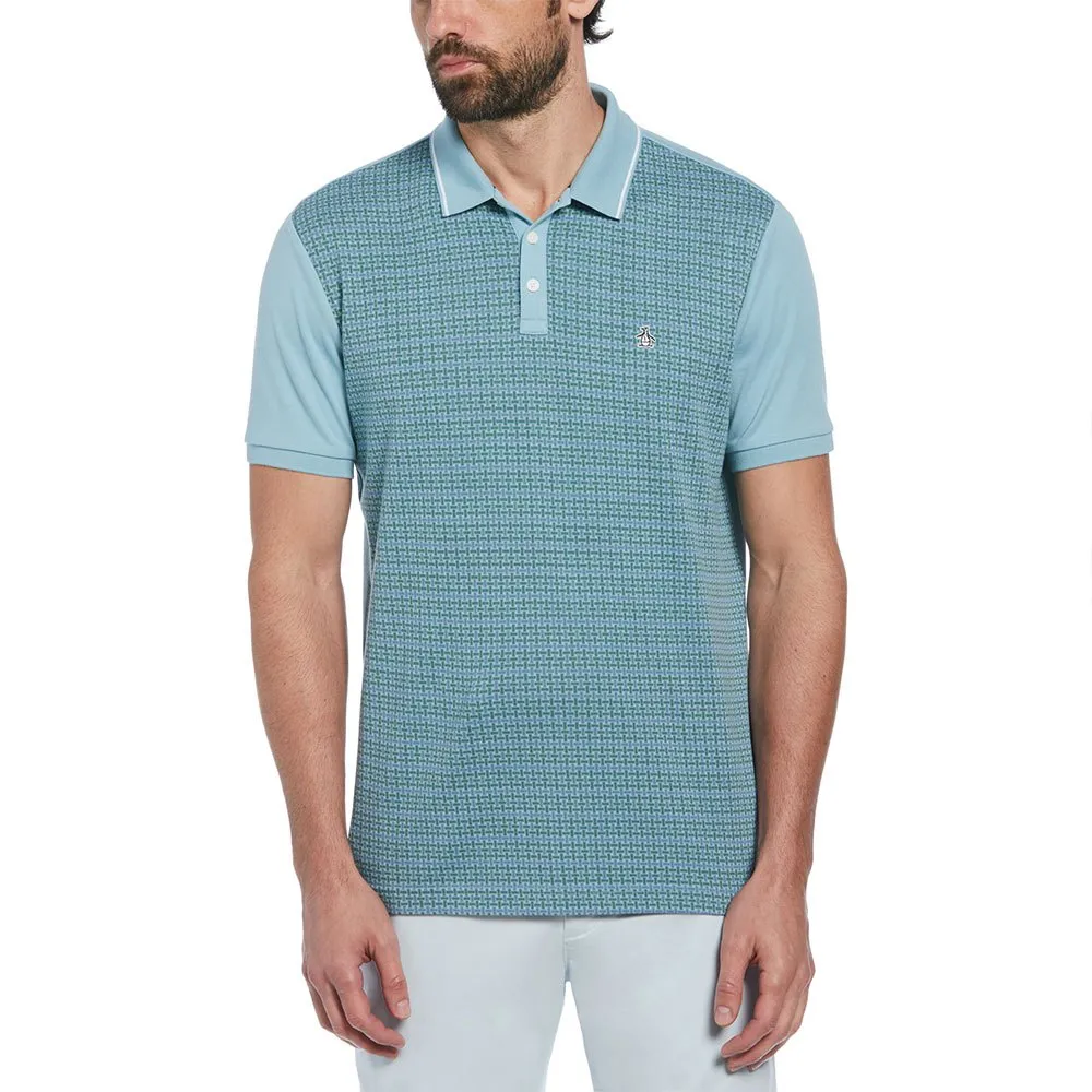 

Поло Original Penguin Basketweave Jacquard Front, синий