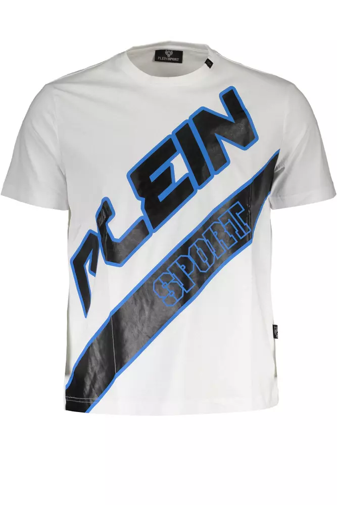 

Белая хлопковая мужская футболка Plein Sport