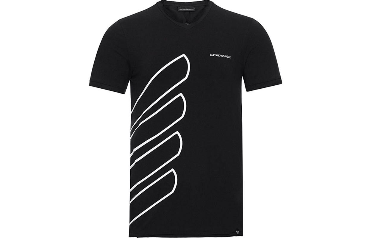 

EMPORIO ARMANI Футболка мужская черная, Черный, EMPORIO ARMANI Футболка мужская черная