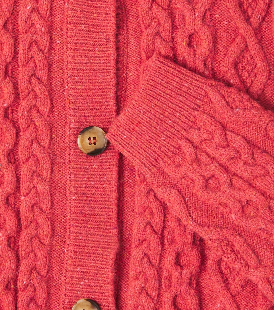 Кардиган Lalisa из шерстяной смеси, связанный косами Bebe Organic, Raspberry Red — фото 2