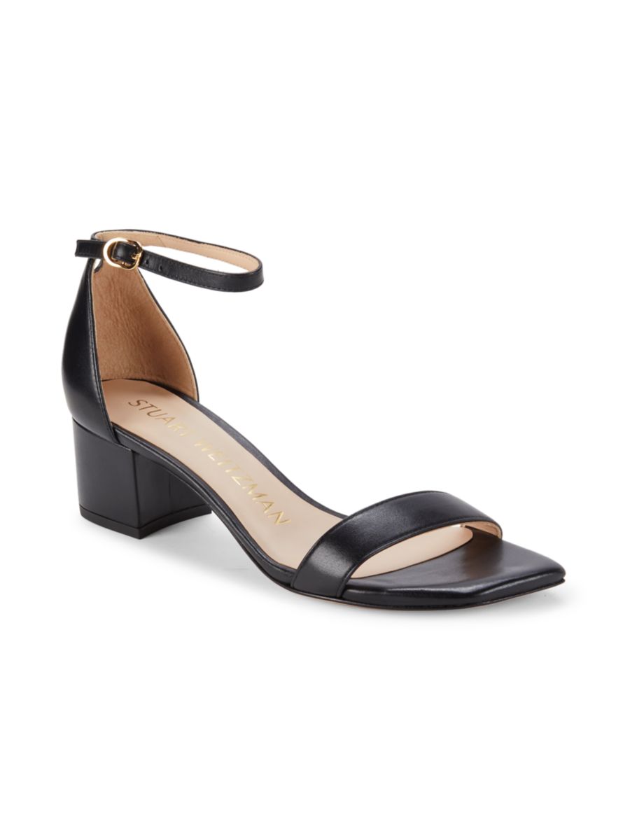 Сандалии из кожи Simple II на блочном каблуке Stuart Weitzman, черный — фото 2
