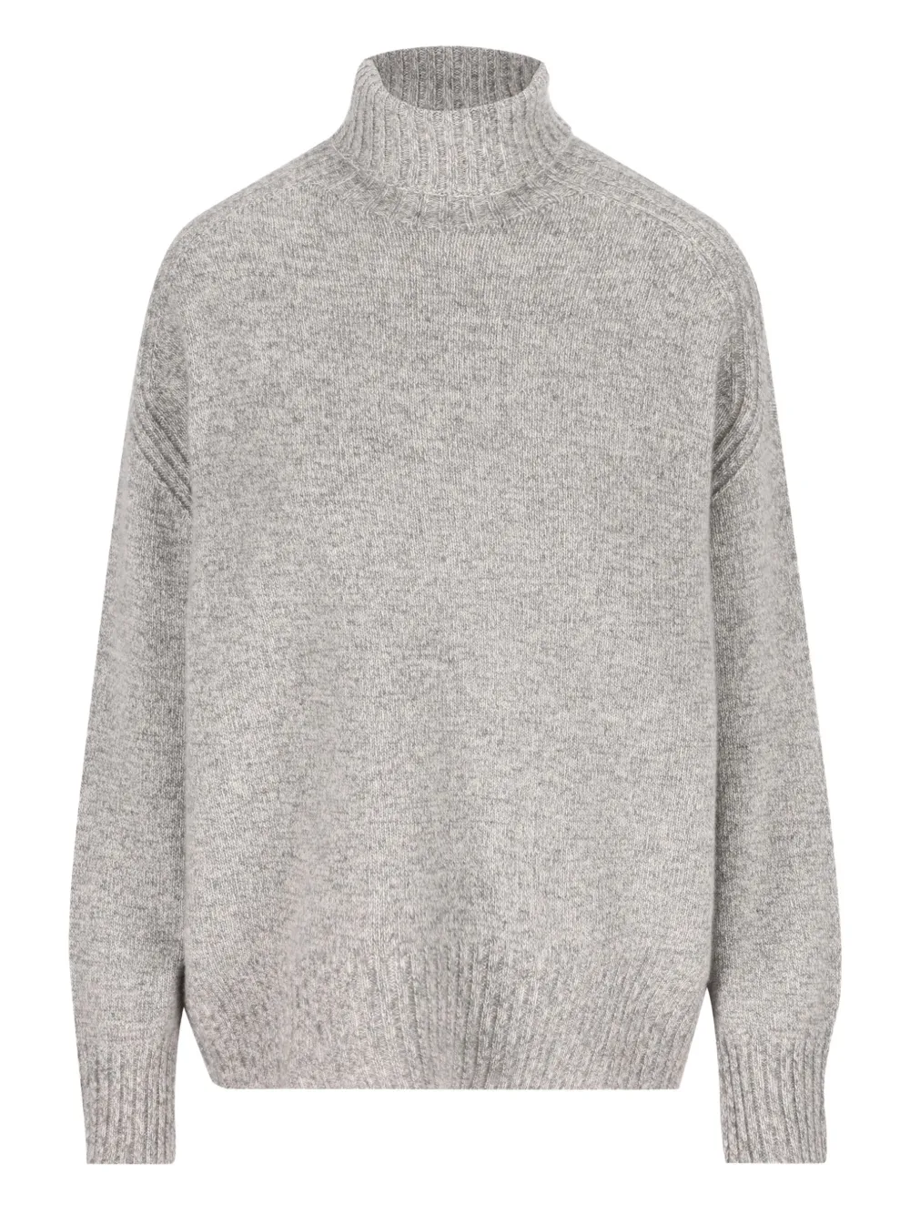 

Кашемировый свитер с высоким воротником и рубчатой вязкой Vanisè, серый