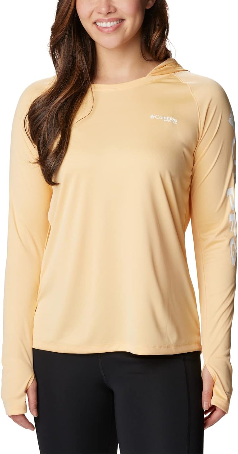 

Columbia Women's Tidal Tee Hoodie, Cocoa Butter/White Logo