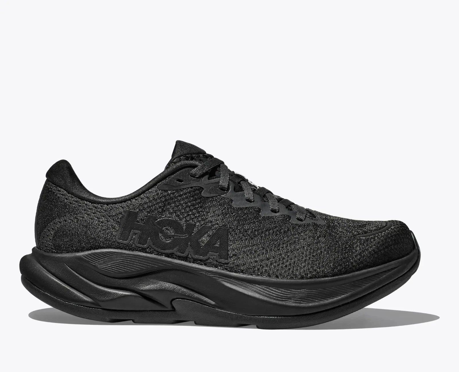 Кроссовки Hoka One One Rincon 4 1155130-BBLC, мужские, черные, со шнуровкой, для бега по шоссе Hoka, черный — фото 2