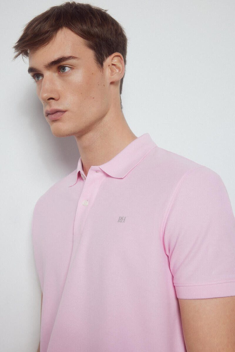 

Базовая узкая футболка-поло Pedro del Hierro, розовый