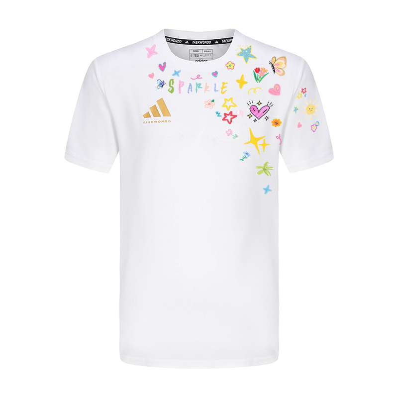 

Спортивная футболка с коротким рукавом, хлопковая унисекс Adidas, белый