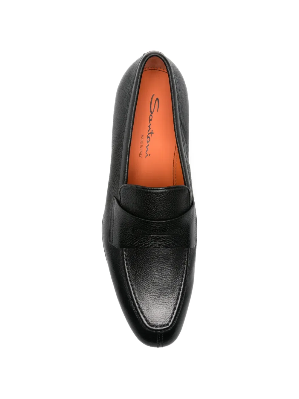 Лоферы Adrian из зернистой кожи Santoni, черный — фото 4