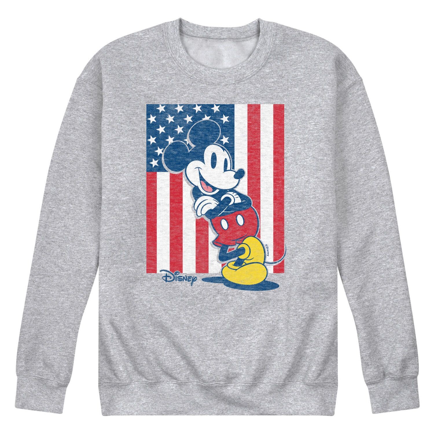 

Мужской флисовый свитшот Disney's Mickey Mouse с американским флагом Licensed Character