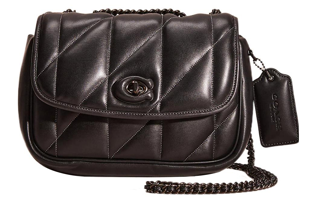 

COACH Сумка кроссбоди из кожи наппа среднего размера для женщин черная