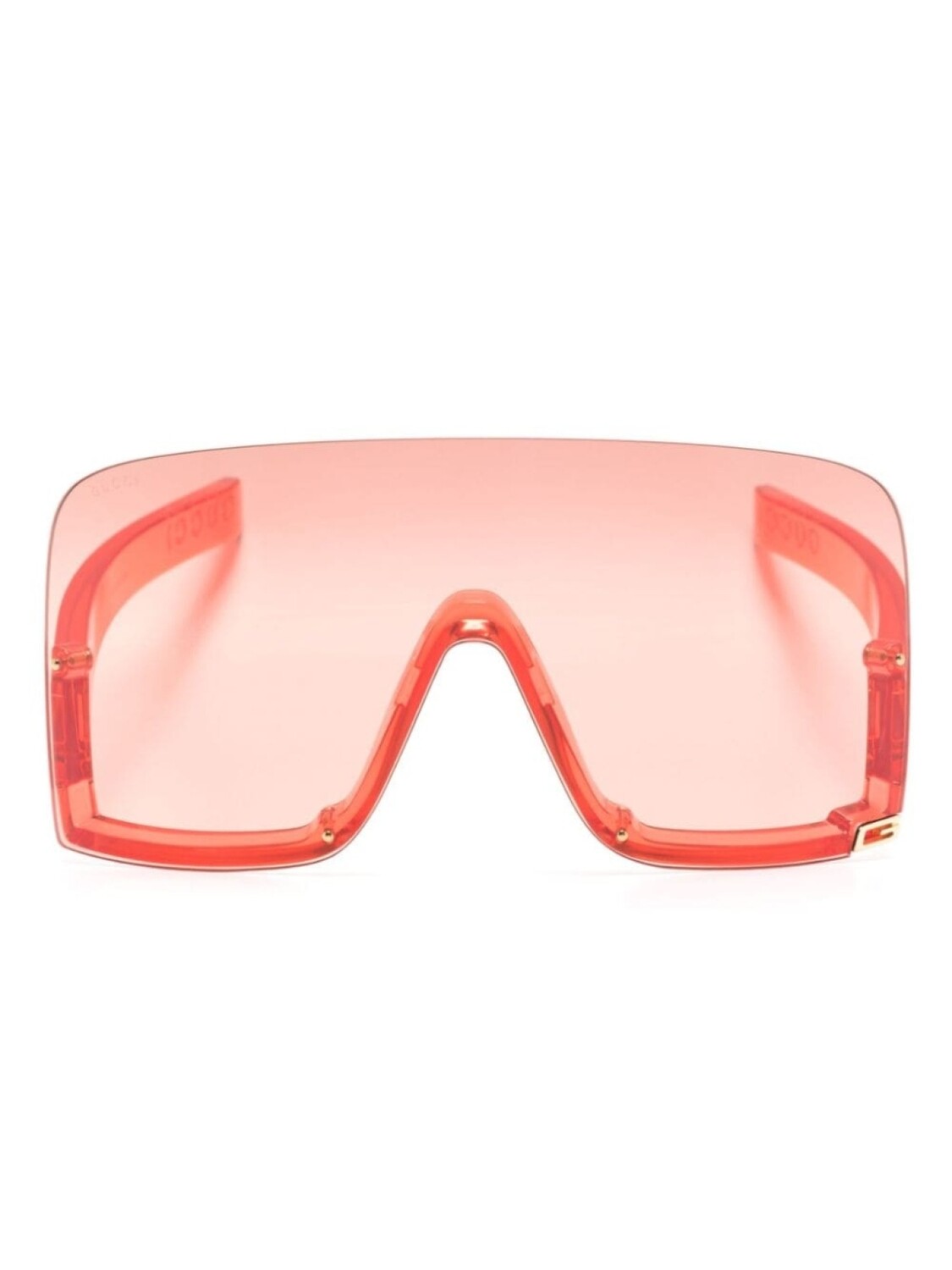 

Gucci Eyewear солнцезащитные очки в массивной оправе, красный