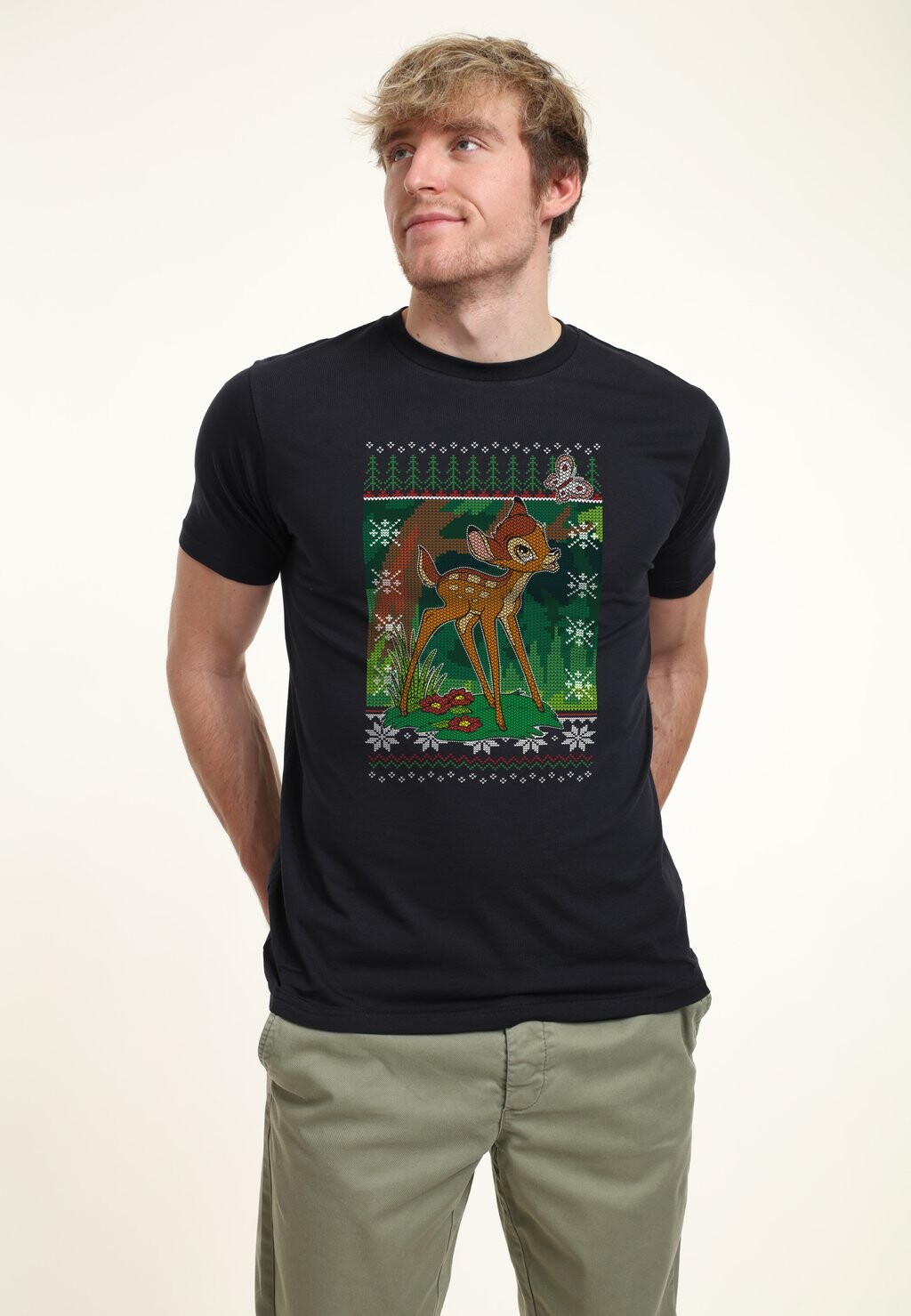 

Футболка с принтом BAMBI SWEATER Henry Tiger, темно-синий