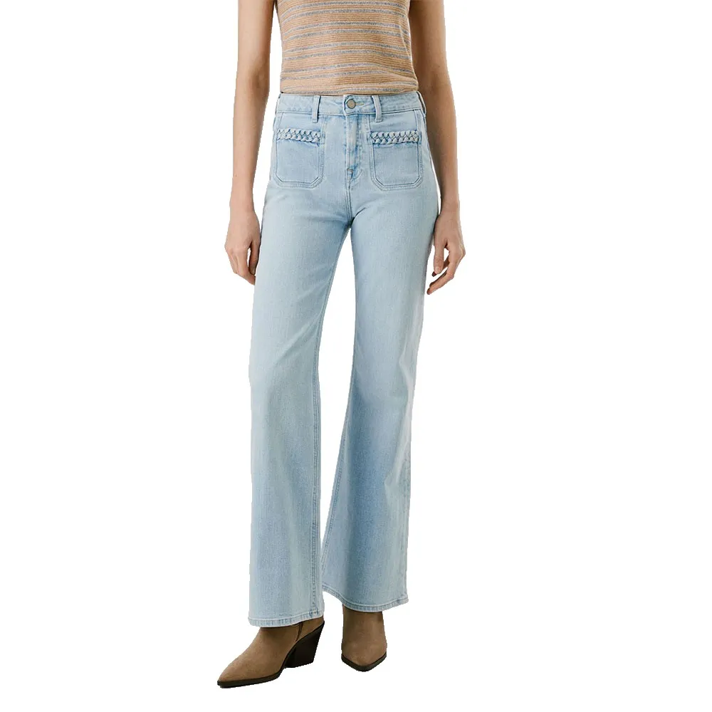 

Джинсы Pepe Willa Braid Flare high waist, синий
