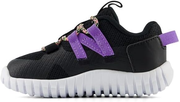 Кроссовки New Balance Kid's Playgruv V1 с эластичной шнуровкой, черный/фиолетовый — фото 2