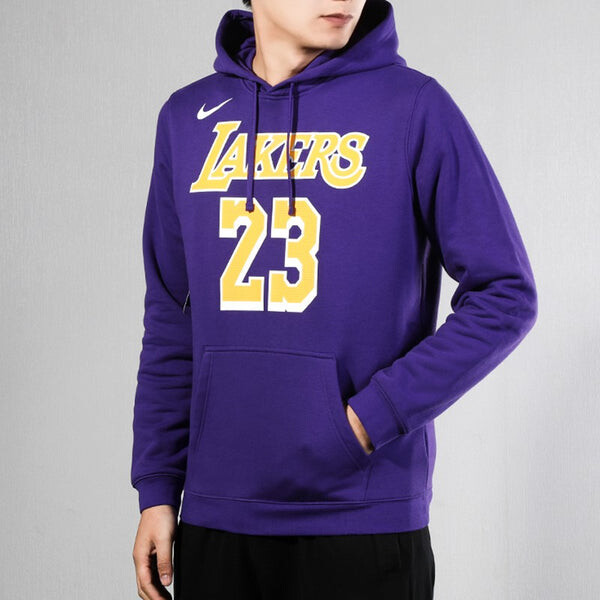 Толстовка Nike NBA lakers LeBron James Basketball Sports Fleece Lined Pullover Purple, фиолетовый — фото 3